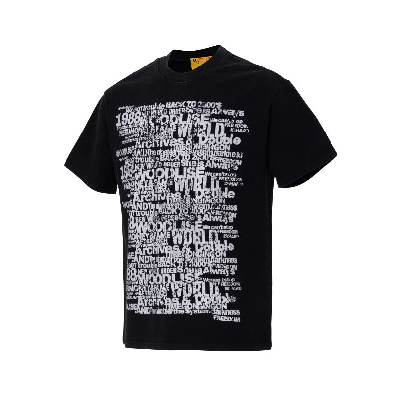Men's t-shirt: wt american street style, unisex, premium feel, summer washed vintage letter design, men's crew neck, relaxed fit, short sleeve tee