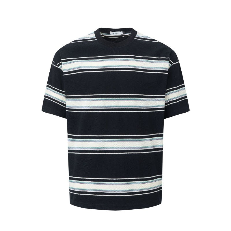 Men's t-shirt - american street style summer unisex striped design - men's loose fit premium short sleeve tee