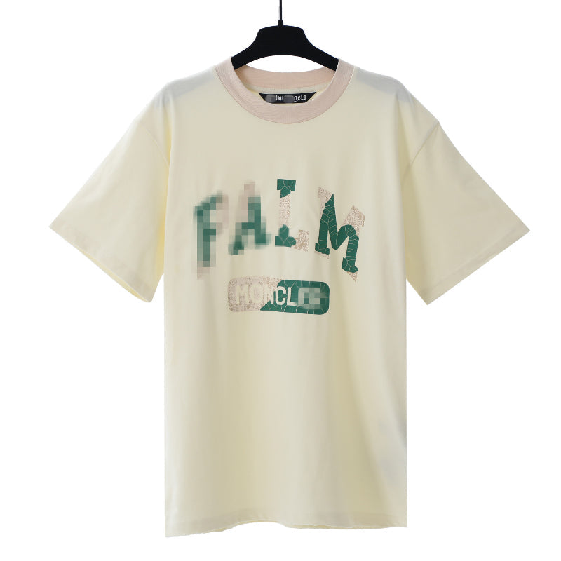 Palm Angels T Shirts Camouflage Letter Short Sleeve T-Shirt