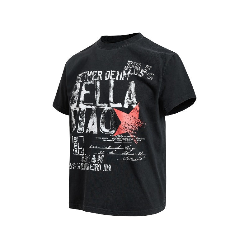Men's t-shirt - american retro unisex solona cool-touch distressed graphic design - men's high street slim fit short sleeve tee