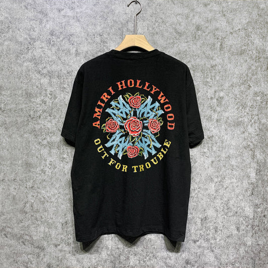 Amiri t shirts floral print short sleeve