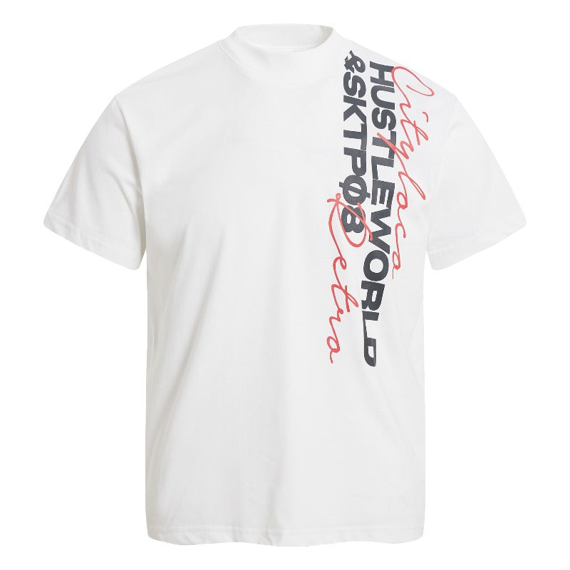 Men's t-shirt - american retro unisex solona cool-touch letter graphic design - men's high street slim fit short sleeve tee