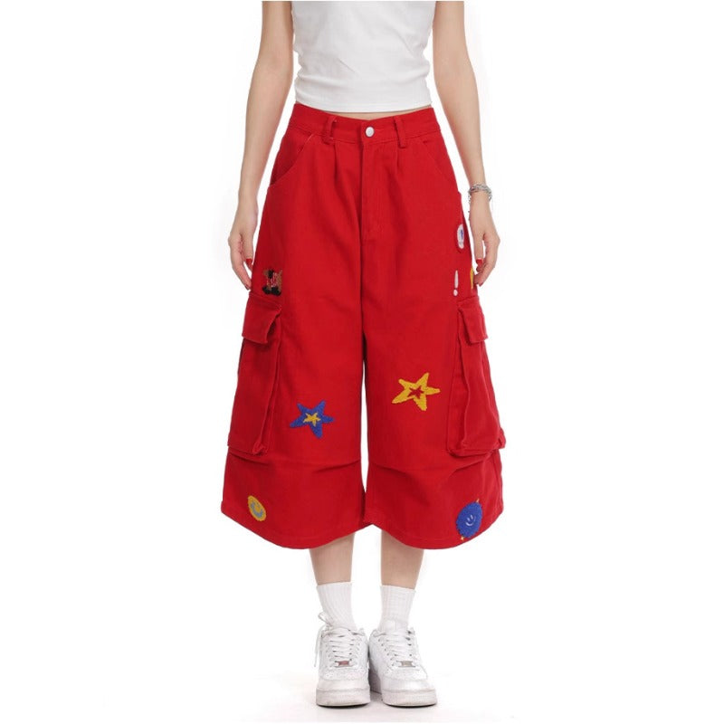 Women jeans summer loose cropped pants