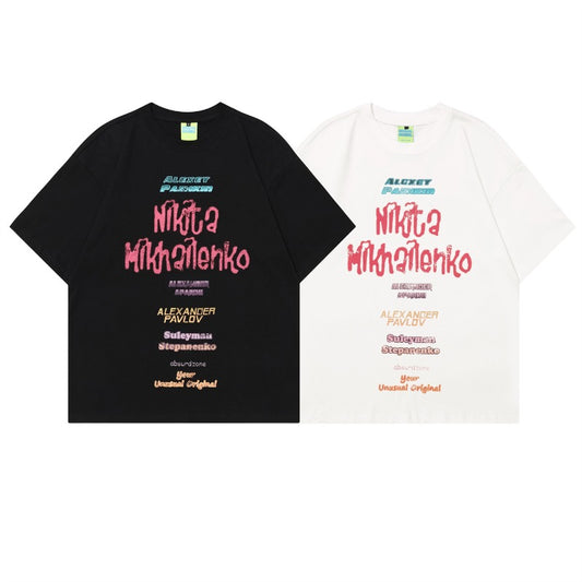 Mens T Shirt Vintage Summer Loose