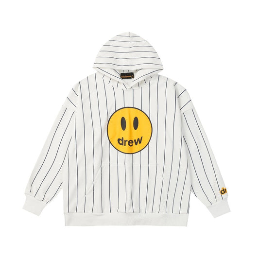 Drew house hoodie autumn and winter d@ew smiley letter stripes hooded sweatshirt