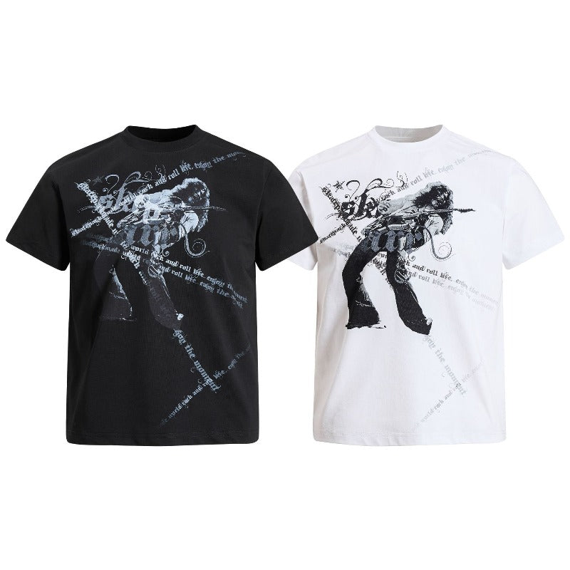 Men's t-shirt - american retro unisex solona cool abstract pattern design - men's high street slim fit short sleeve tee