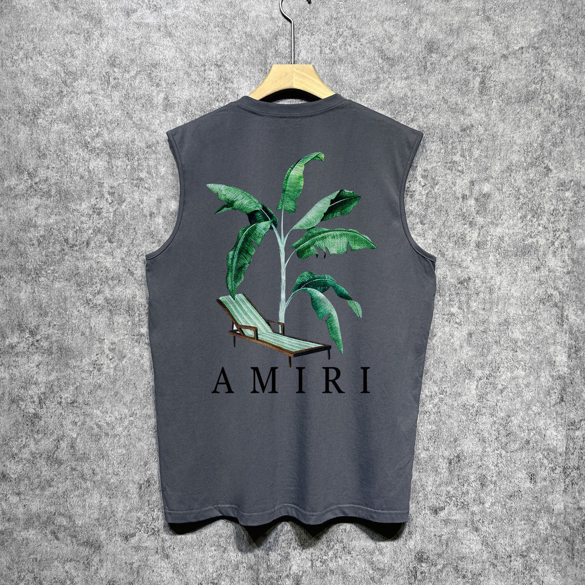 Amiri tank top beach chair printing