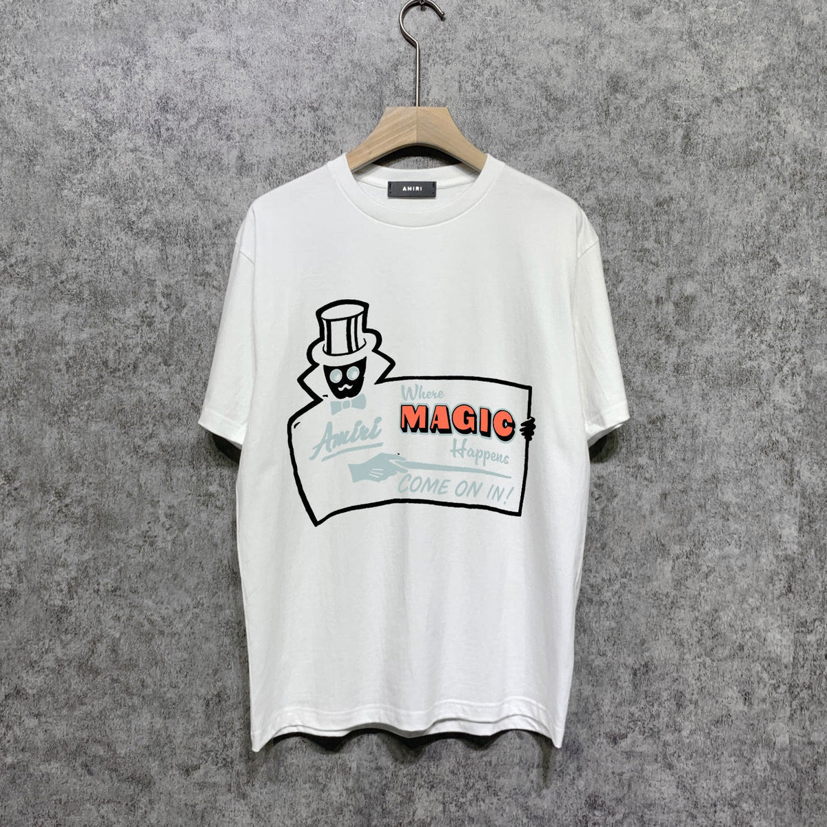 Amiri t shirts top hat magician printing short sleeve