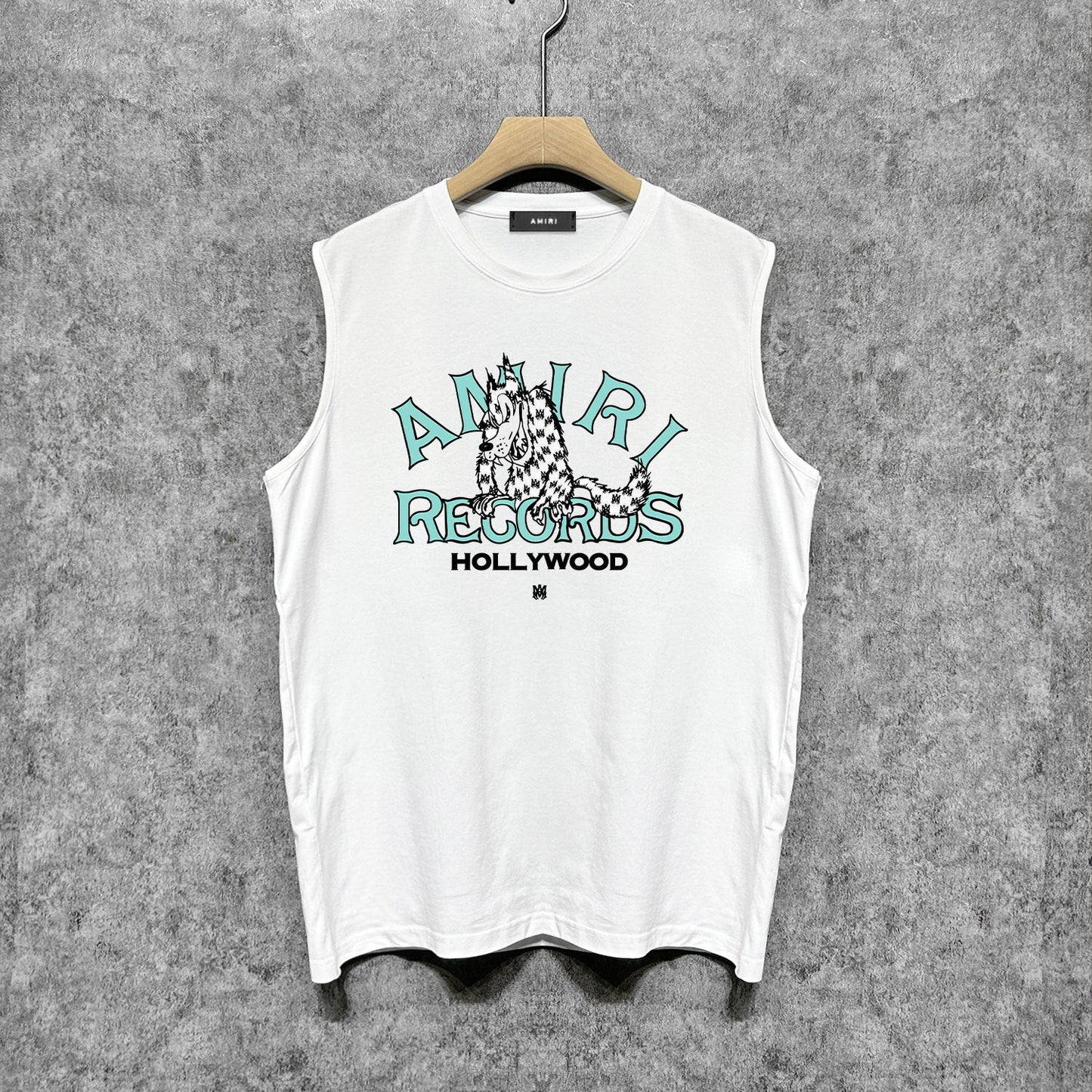 Amiri tank top big bad wolf letterprinting