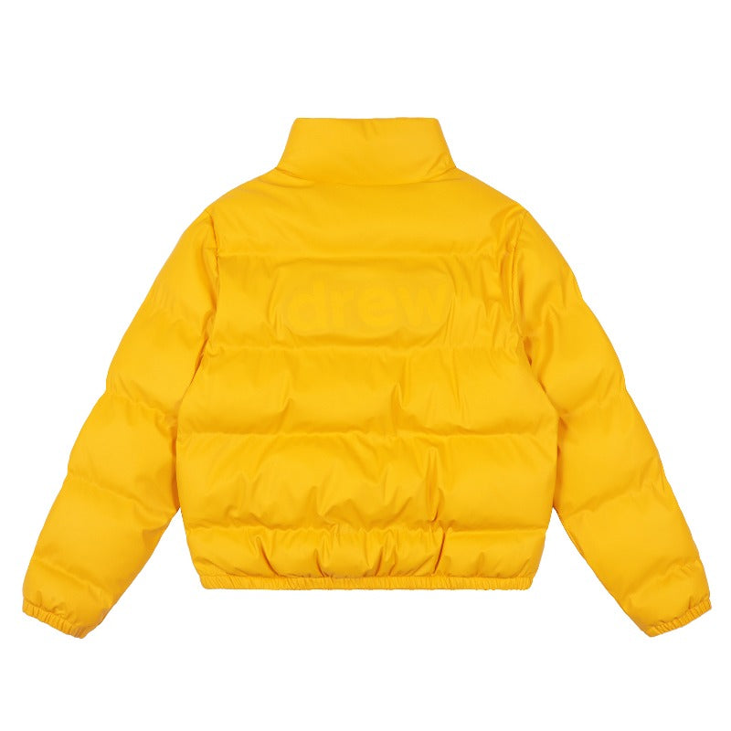 Drew house jacket fall and winter d@ew smiley letter pure color stand collar cotton outwear