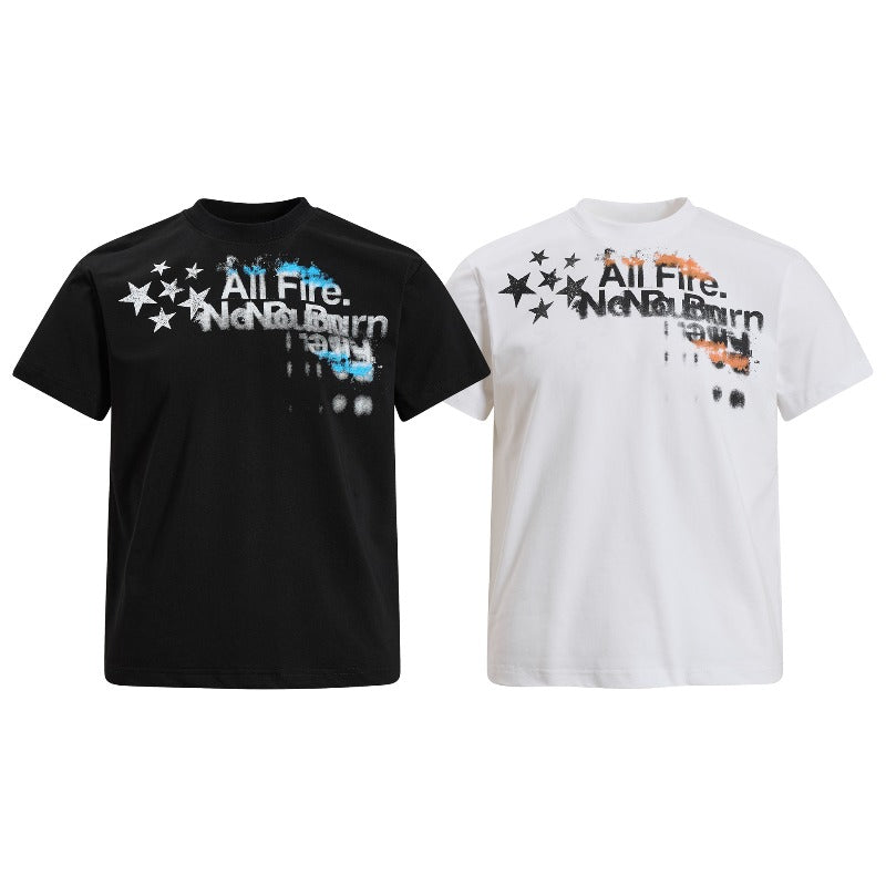 Men's t-shirt - american retro unisex solona cool-touch letter graphic design - men's high street slim fit short sleeve tee