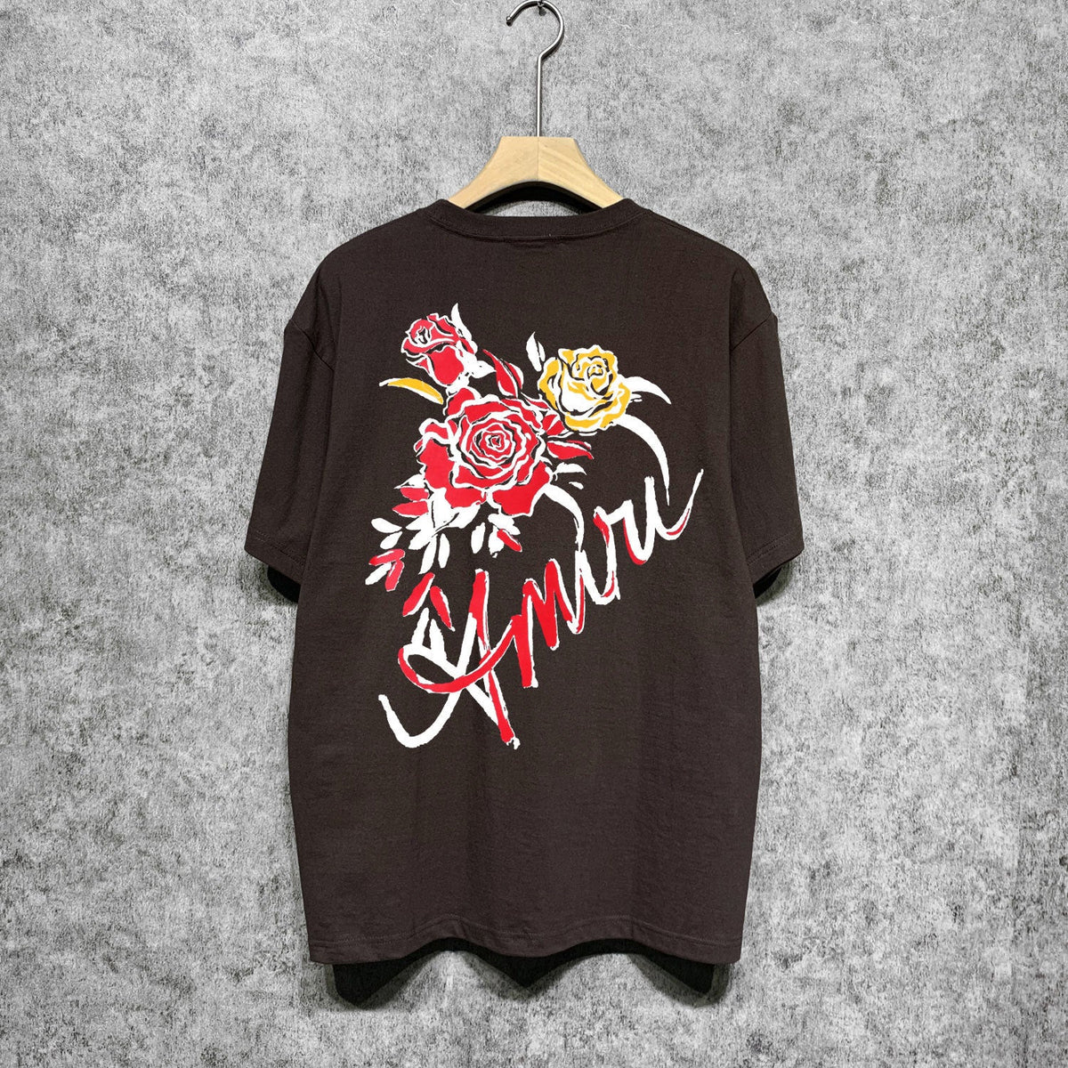 Amiri t shirts flower printing short sleeve