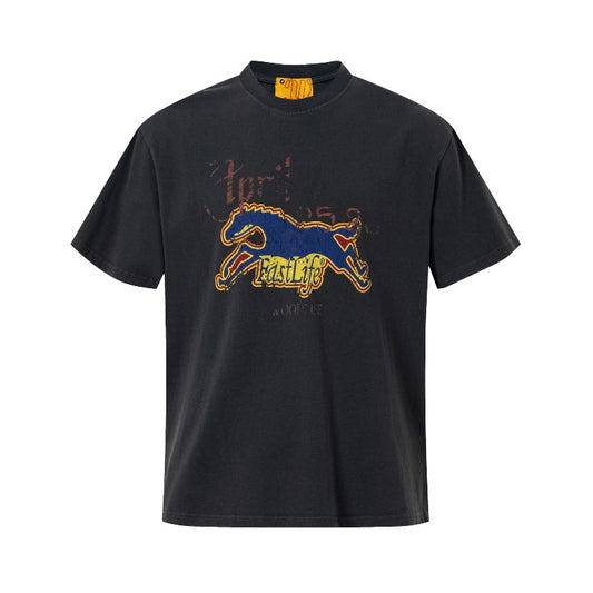 Men's t-shirt: wt american street style, unisex, premium feel, summer washed & distressed graphic design, slightly relaxed fit, short sleeve tee