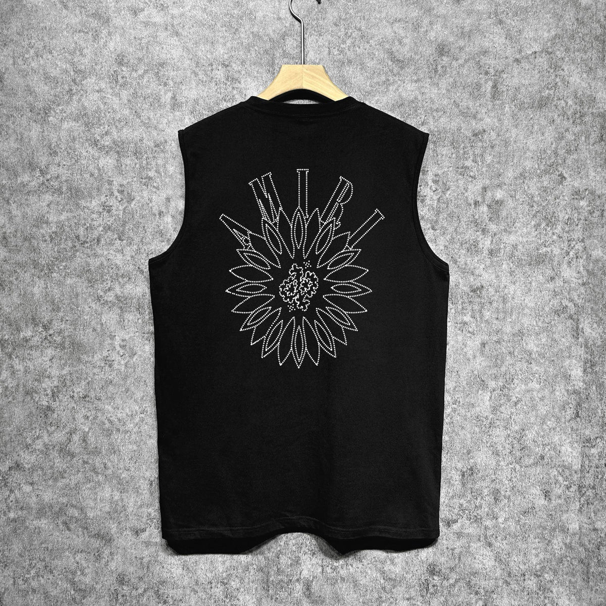 Amiri tank top dotted lotus printing