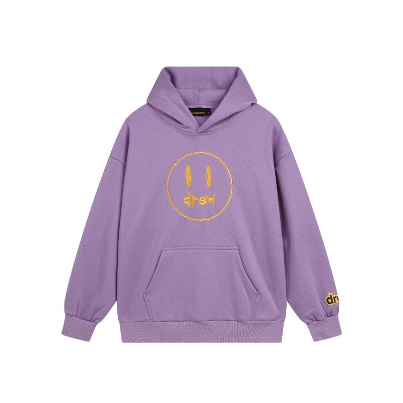 Drew house hoodie fall and winter d@ew embroiderletter pattern fleece-lined hooded sweatshirt