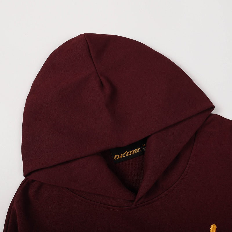 Drew house jacket early autumn d@ew yellow embroiderletter pullover hooded sweatshirt