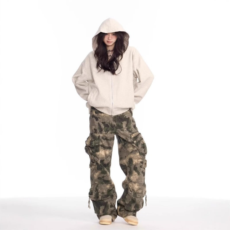 Women jeans summer camouflage