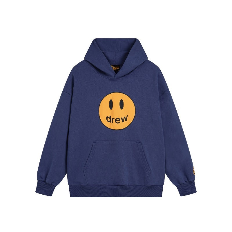 Drew house hoodie fall and winter d@ew classic smiley letter printing terry hooded sweatshirt
