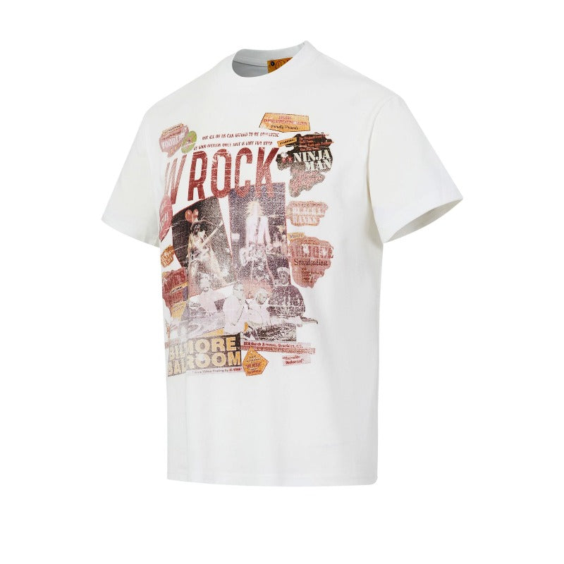 Men t shirt wt american street neutralclassysensesummer spoof pattern design cool men's fitted short-sleeved t-shirt