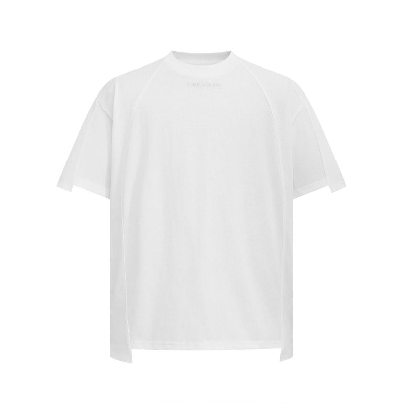 Men's t-shirt: american streetwear summer unisex deconstructed high-end embroidered design, men's loose fit short sleeve tee
