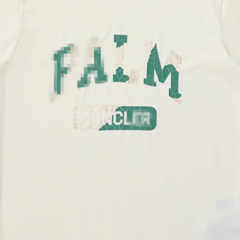Palm Angels T Shirts Camouflage Letter Short Sleeve T-Shirt