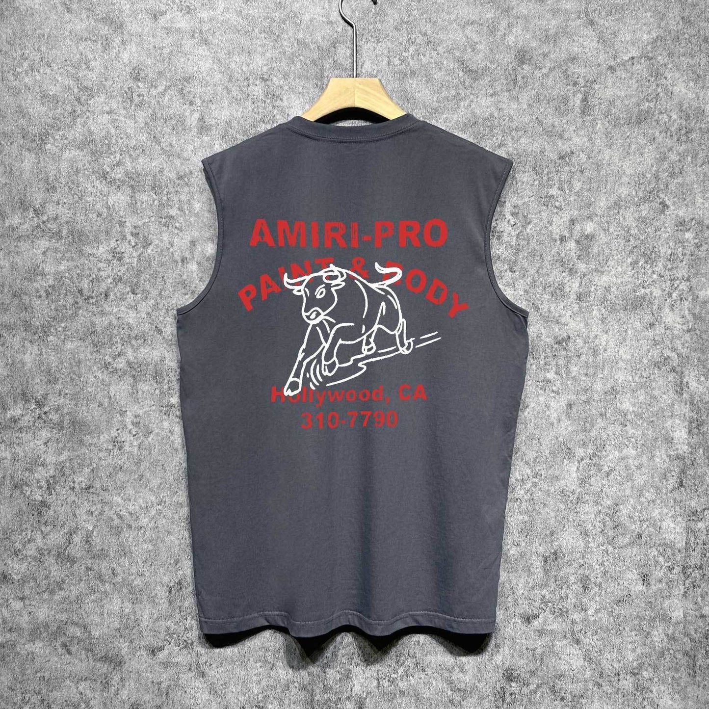 Amiri tank top bull printing