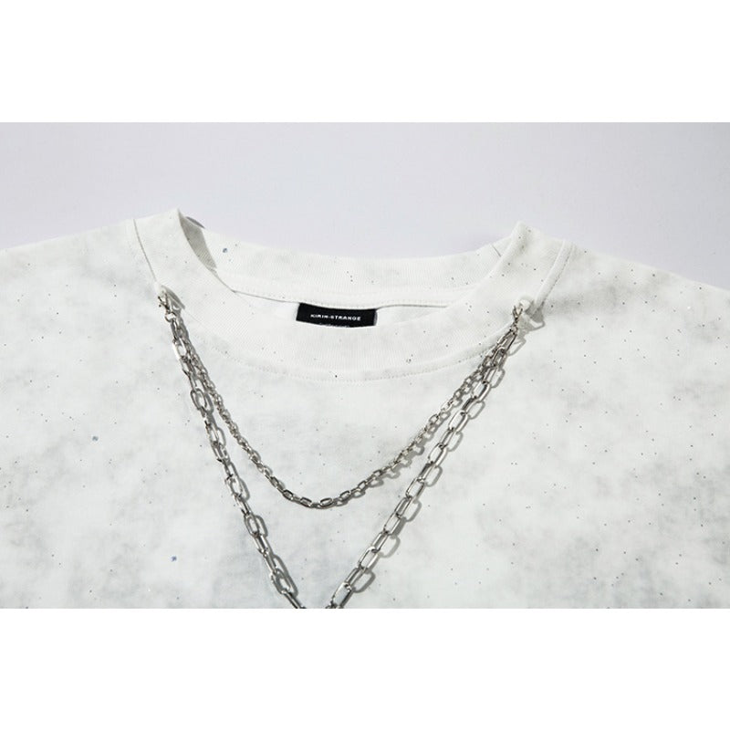 Unisex T-shirts Loose Ripped Versatile Long Sleeve T-Shirt