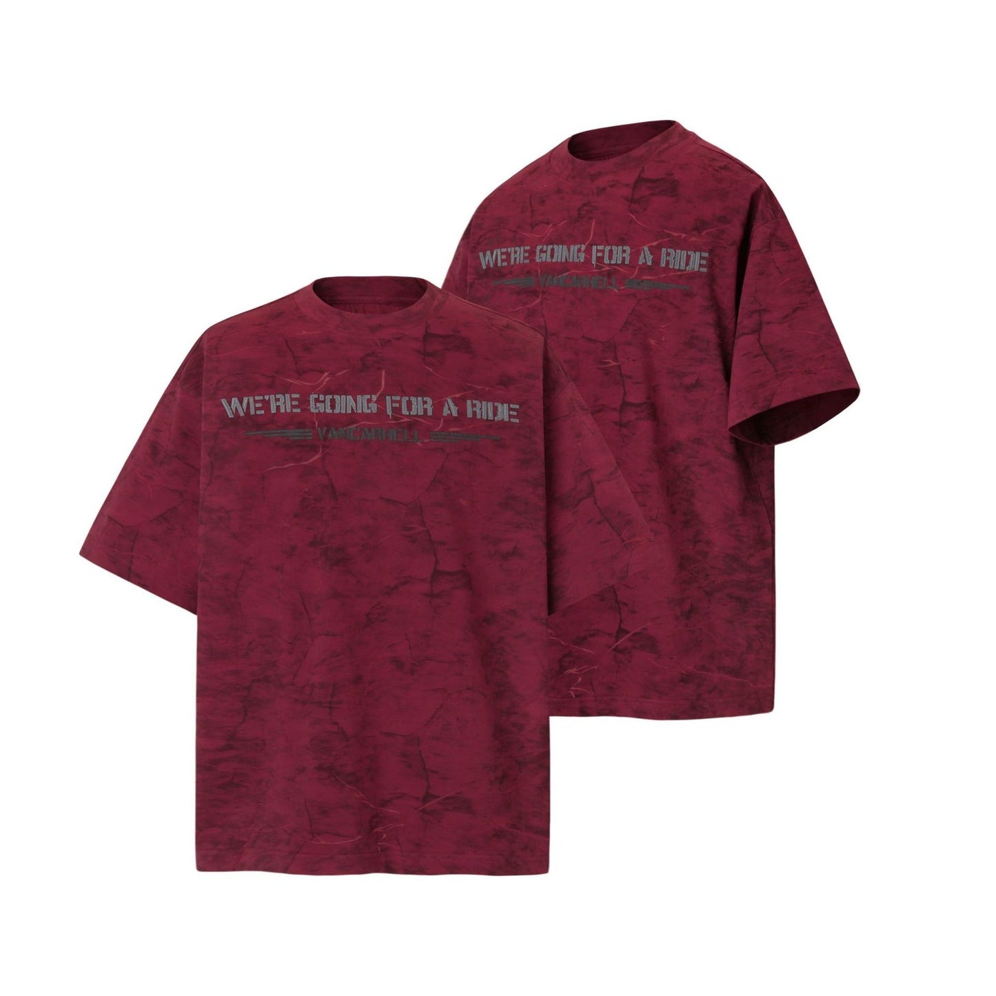 Unisex T-shirts Summer Letter Men's Loose Tie-Dye Short Sleeve T-Shirt