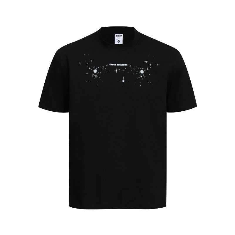 Men t shirt w american high street retro street trendy couple style niche style trendy brand design men's round neck fitted version short-sleeved t-shirt