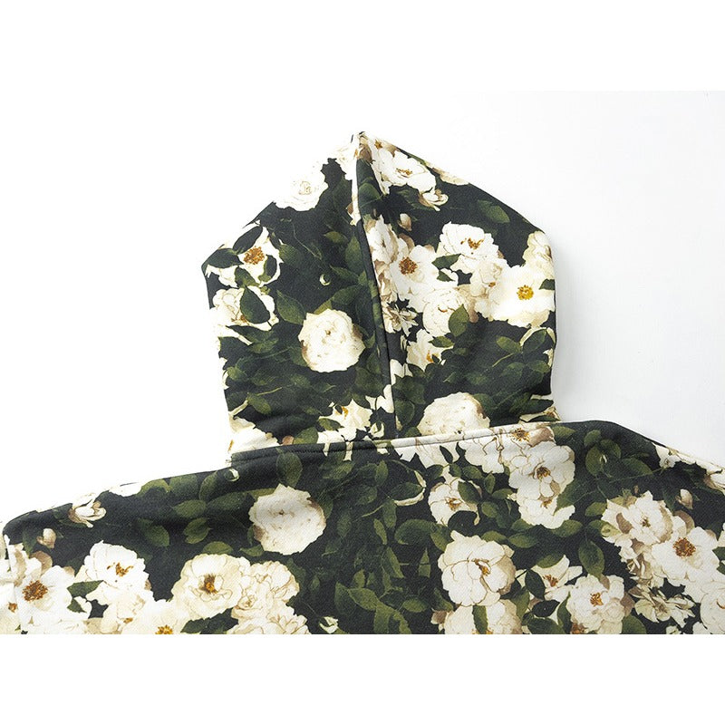 Drew house jacket early spring d@ew ice rose pattern pullover hooded sweatshirt