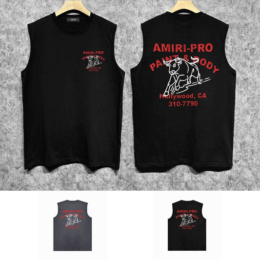 Amiri tank top bull printing