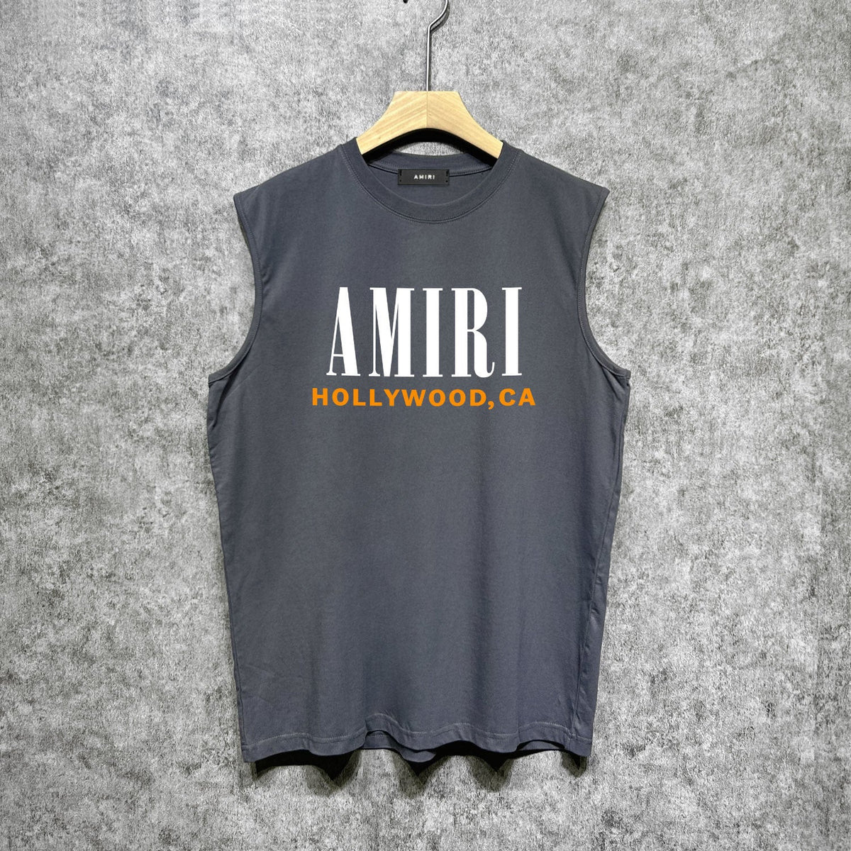 Amiri tank top bone sleeve printing