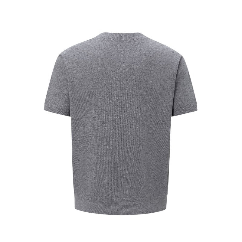 Men's t-shirt: american streetwear summer deconstructed solid color slim fit premium short sleeve tee