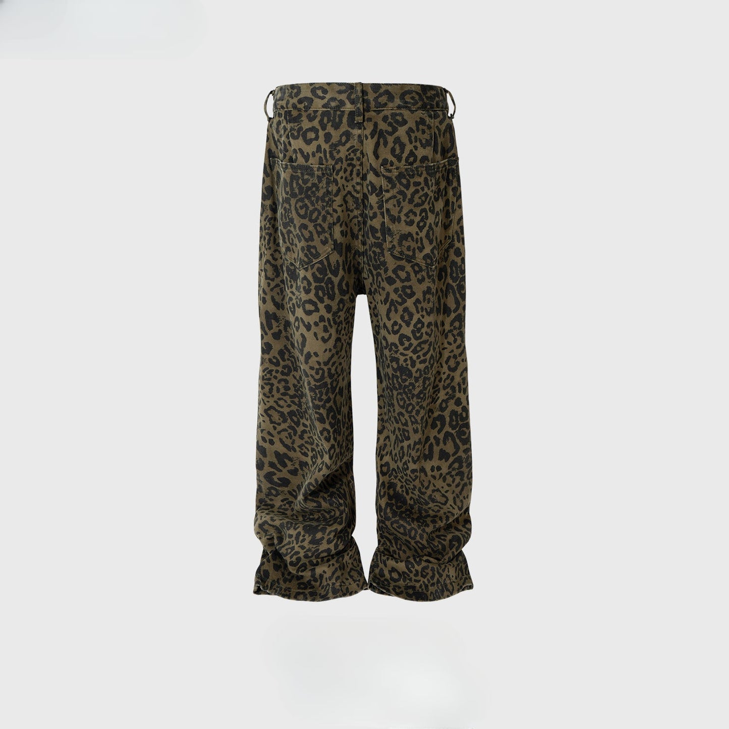MIJKO Men Vintage Pants MIJKO High Street Vintage Leopard Camouflage Straight Slim Jeans
