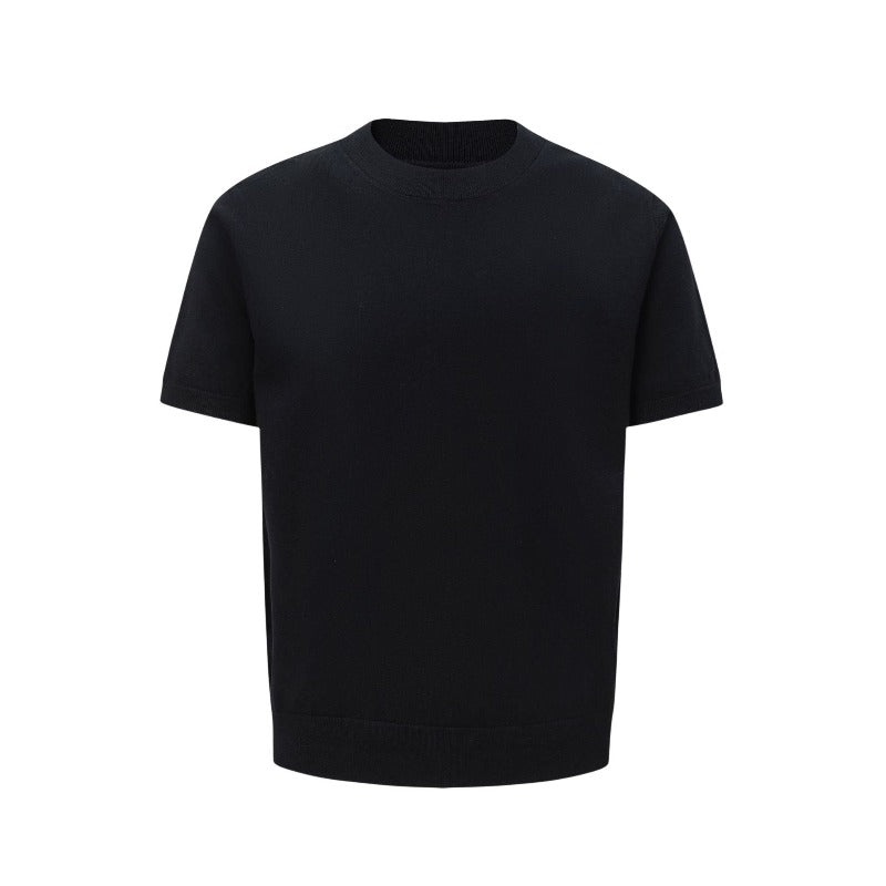 Men's t-shirt: american streetwear summer deconstructed solid color slim fit premium short sleeve tee