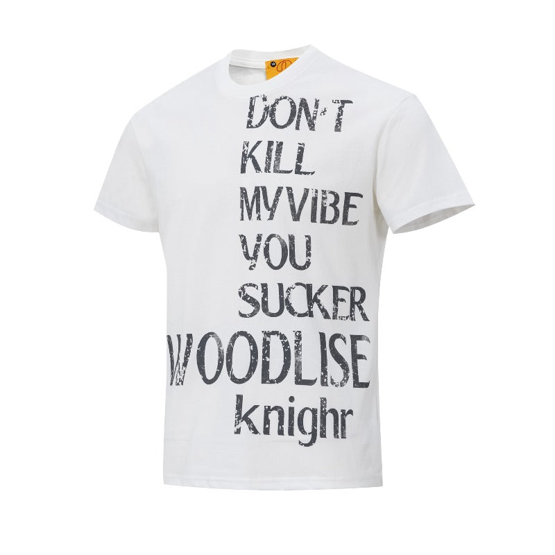 Men's t-shirt: wt american street style, unisex, premium summer letter print graphic design, slim fit short sleeve tee