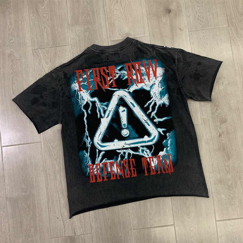 First Row T Shirts WARNING NOT SO QUIET WOLF CROPPED TEE