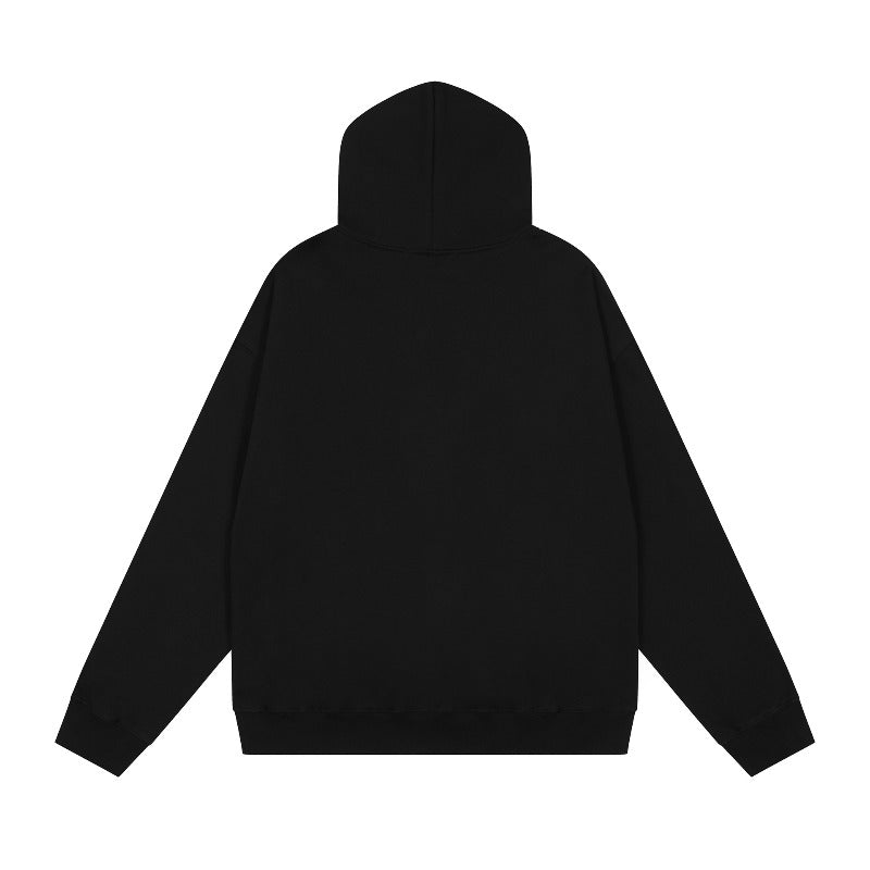 Drew house jacket fall and winter d@ew classic smiley letter zipper hooded sweatshirtoutwear