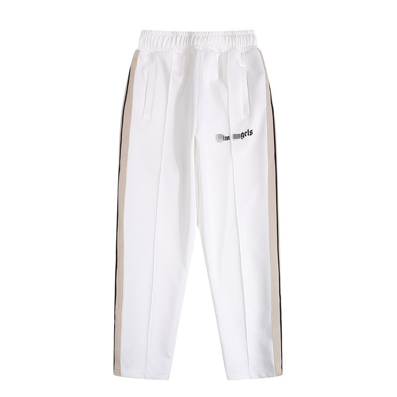 Palm Angels Sweatshirts Suit Striped Color Matching Sports Suit Loose Casual Suit