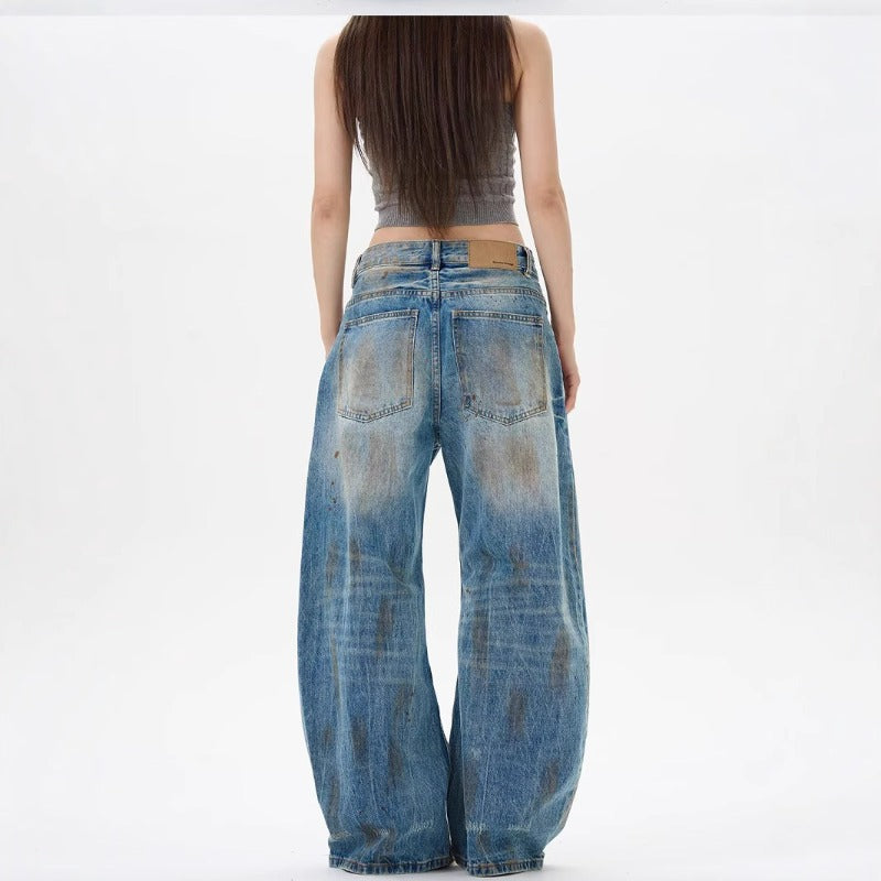 Women's Jeans Retro Straight Pants