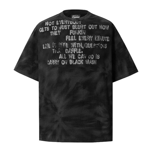 Men's american streetwear summer letter design loose tie-dye premium heavyweight short sleeve t-shirt