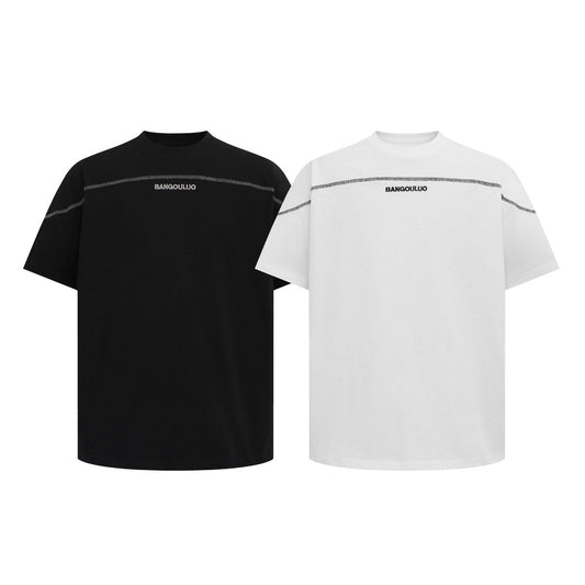 Unisex T-shirts Premium Embroidery Design Loose T-Shirt