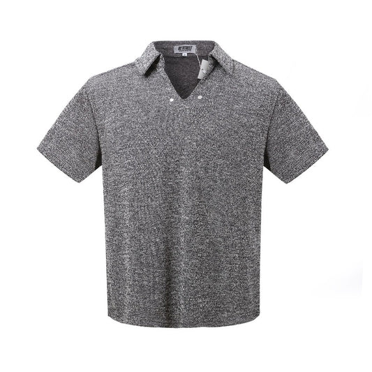 Men t shirt k american street fashion retro old money style deconstructed classy men's short wide cleanfit short sleeve v neck t-shirt