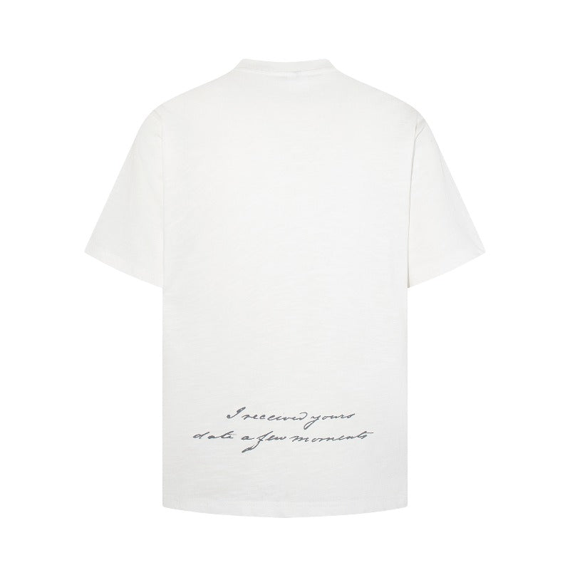 Men's t-shirt - american retro unisex g breathable bamboo cotton printed crew neck slim fit short sleeve tee