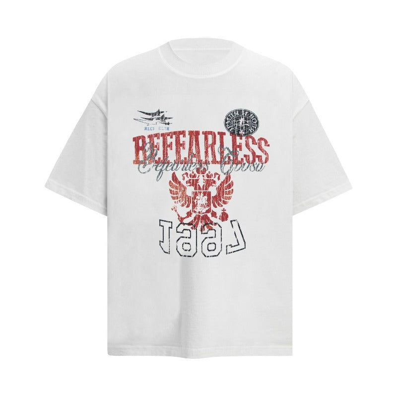Men's t-shirt - american streetwear vintage lettering distressed design, relaxed fit, premium quality, unisex short sleeve tee