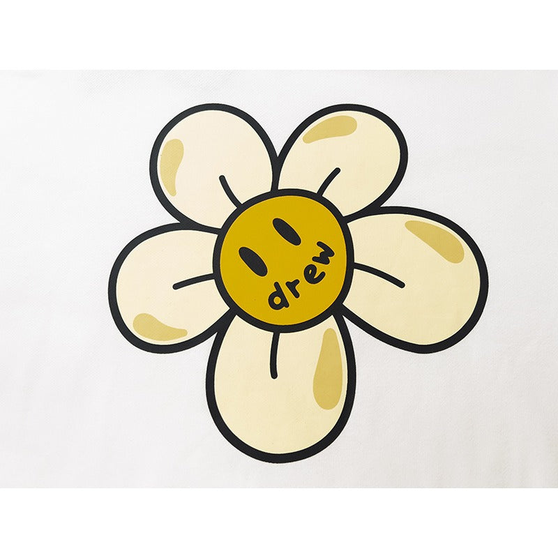 Drew house hoodie early spring d@ew smiley letter flower terry hooded sweatshirt