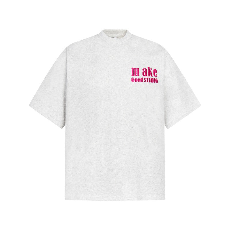 Men's t-shirt - american street style, unisex, vintage letter graphic design, men's oversized premium heavyweight short sleeve tee