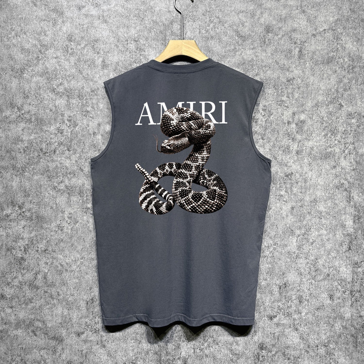 Amiri tank top giant snake letter print