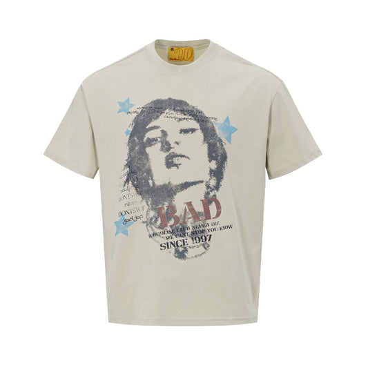 Men's t-shirt: wt american street style, unisex, premium feel, summer creative painting character design, men's loose fit short sleeve t-shirt