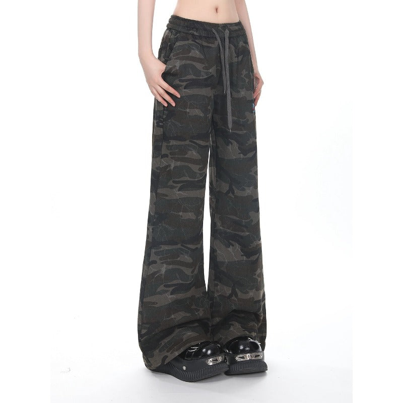 Women jeans camouflage high waistloose